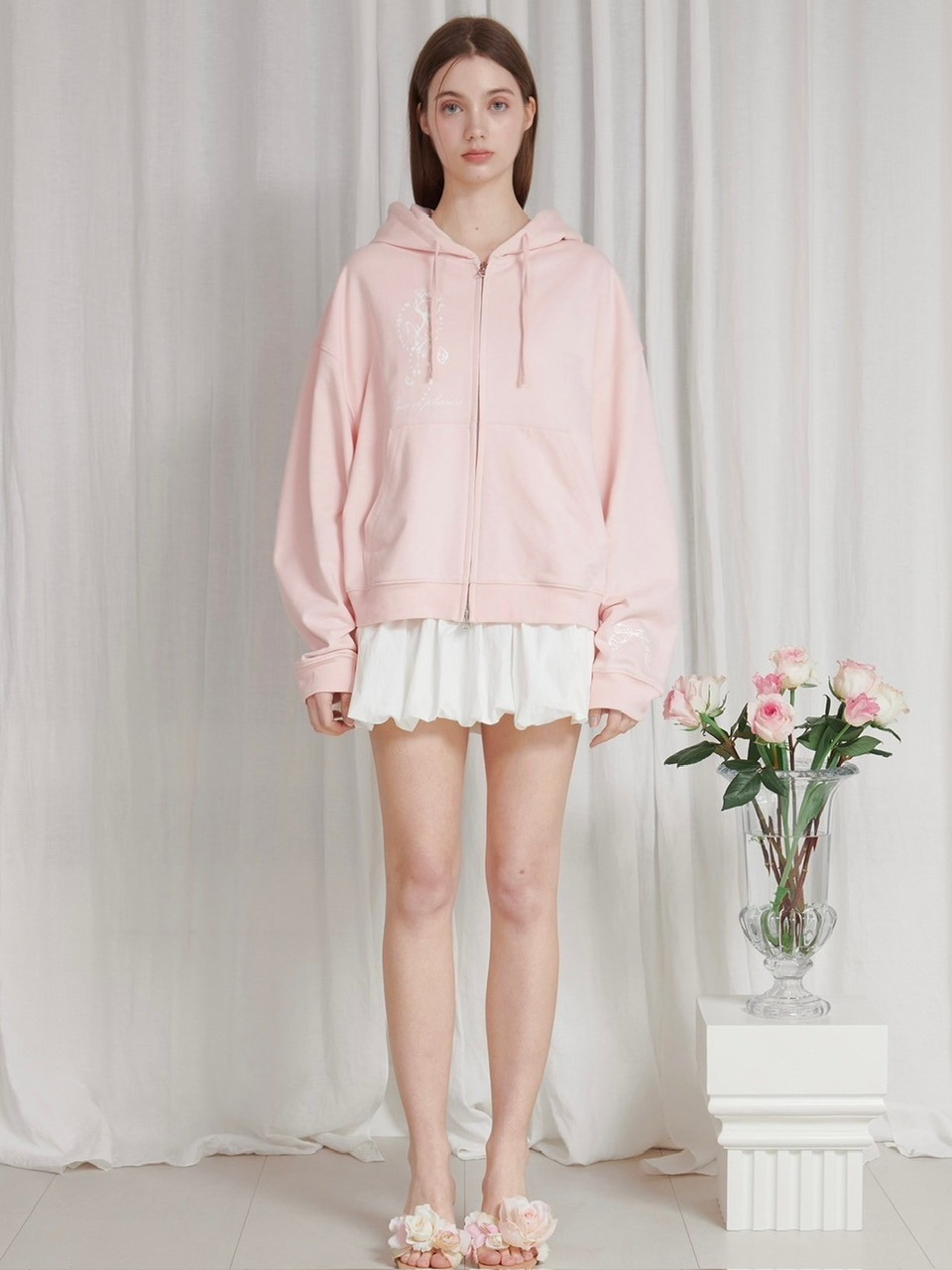 PAIN OR PLEASURE】ROSE 2WAY HOOD ZIP UP | OUR BRAND,PAIN OR