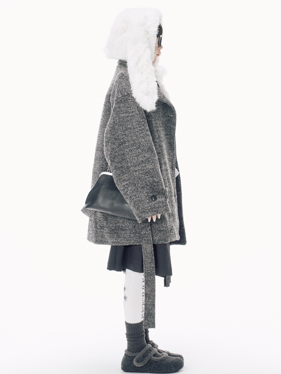 受注制【Nerd out XU】stand collar over coat / 【ナードアウト