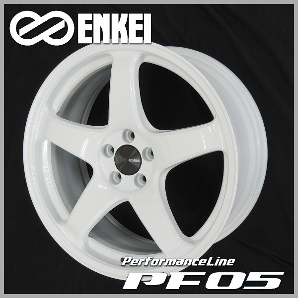 送料無料 ENKEI パフォーマンスライン PF05 ホワイト 17inch 7.0J +45