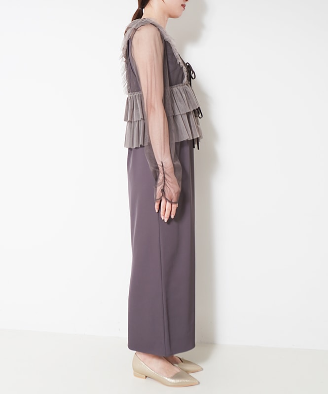 Frill vest pencil dress□ | DRESS,DRESS | ROOM903 online