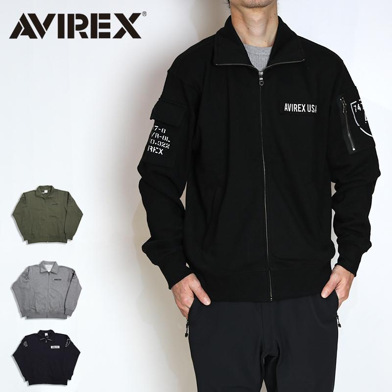 AVIREX/アヴィレックス FATIGUE STAND COLLAR ZIPUP SWEAT