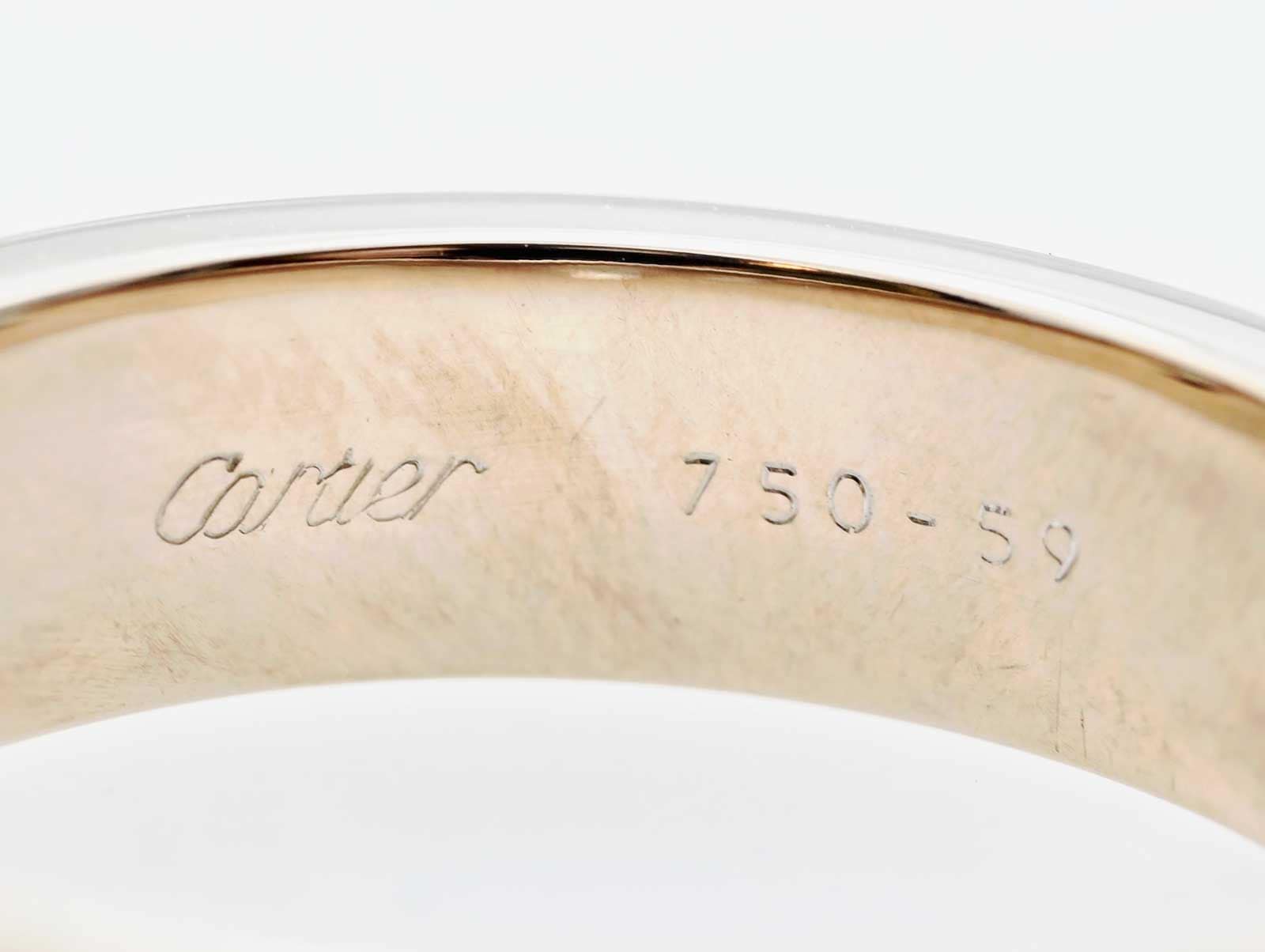 カルティエ Cartier 750WG ホワイトゴールド ハーフダイヤ ラブリング