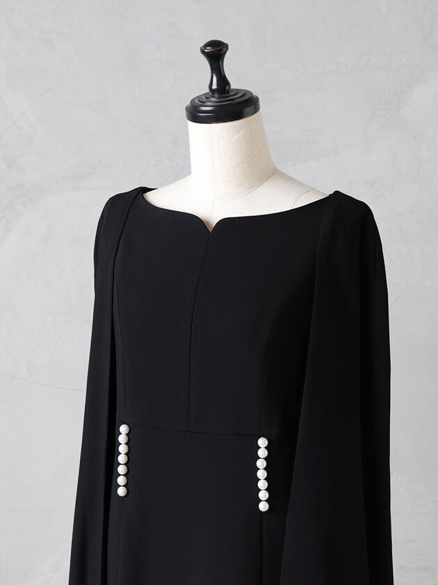 Arobe ワンピース Pearl Cape ブラック