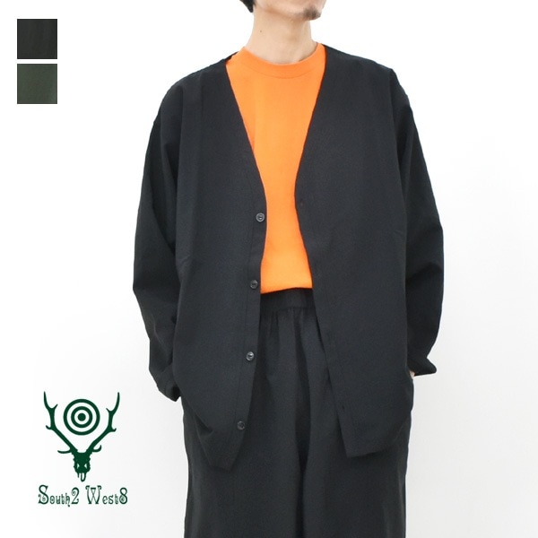 25SS】South2 West8 サウスツーウエストエイト V-Neck Cardigan -Poly
