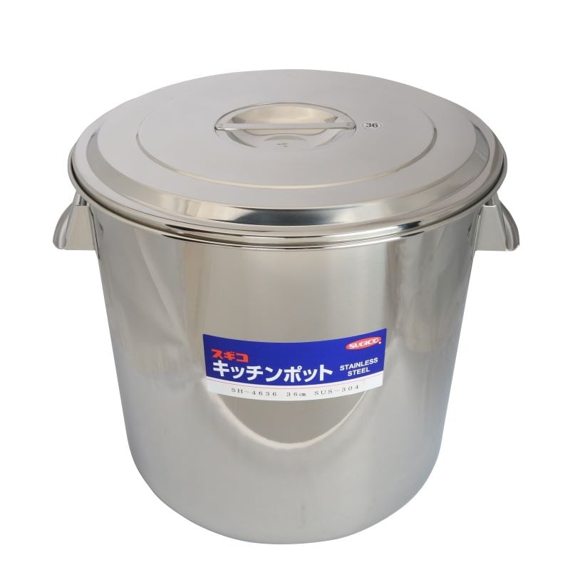 18-8 深型キッチンポット 目盛・手付 8.0L SH-4622 | SUGICO ORIGINAL