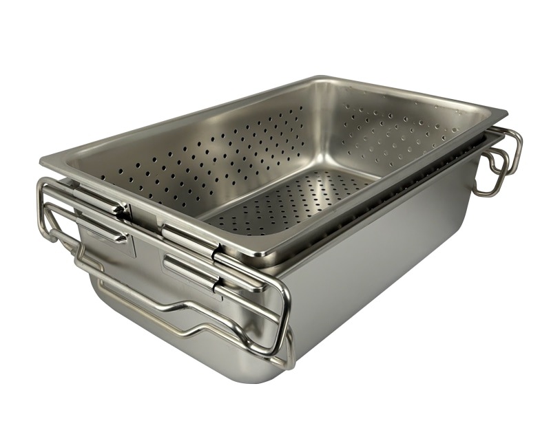 HACCP】18-8 給食バット 1/1サイズ 積み重ねハンドル 深さ150mm SH
