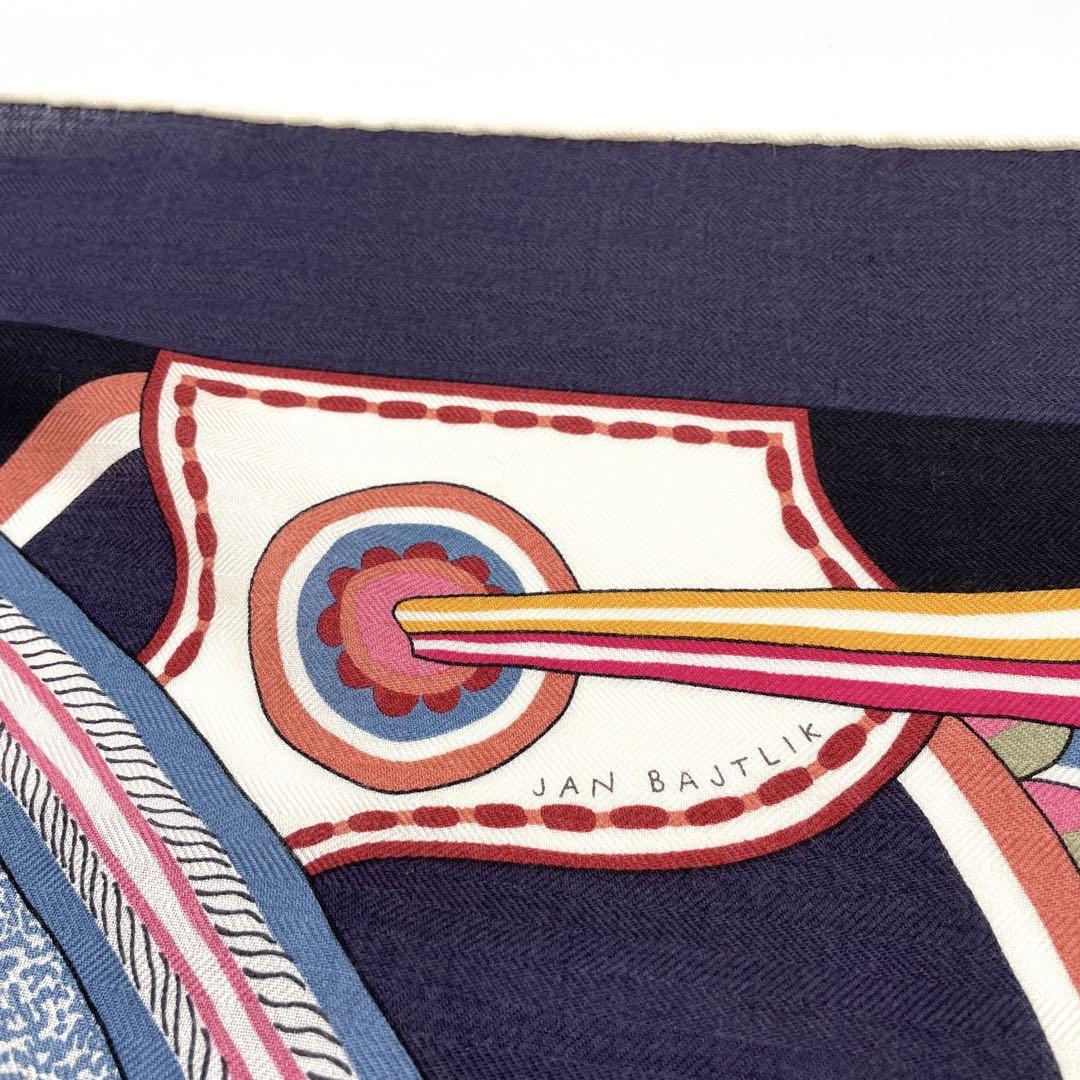 HERMES エルメス ショール カレジェアン140 『空想の鞍』 カシミア