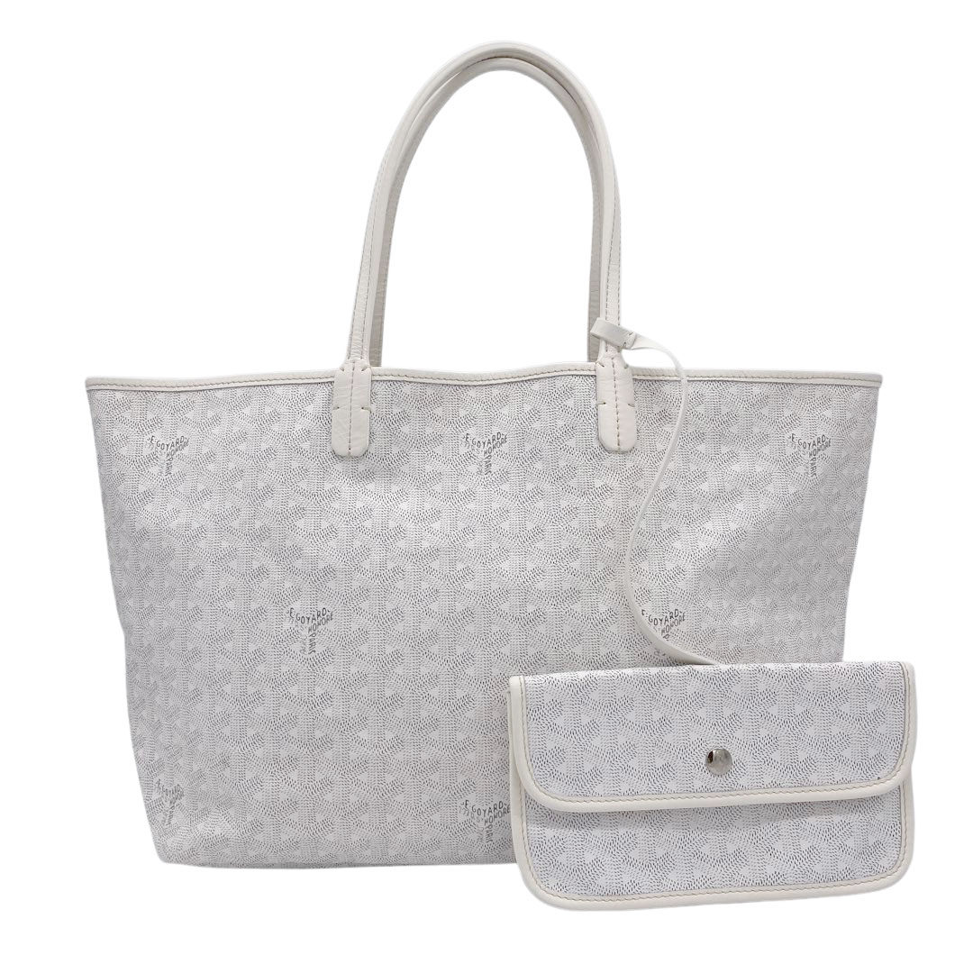 GOYARD ゴヤール サンルイPM トートバッグ PVC レザー ホワイト
