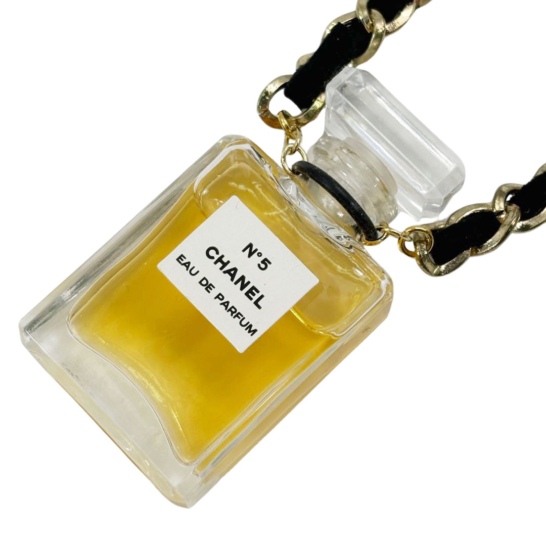 CHANEL シャネル チェーン ネックレス 香水ペンダント No.5 ゴールド