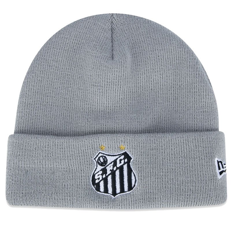 NEW ERA サントスFC公式ニット帽 SANTOS FC ビーニー 帽子 グレー