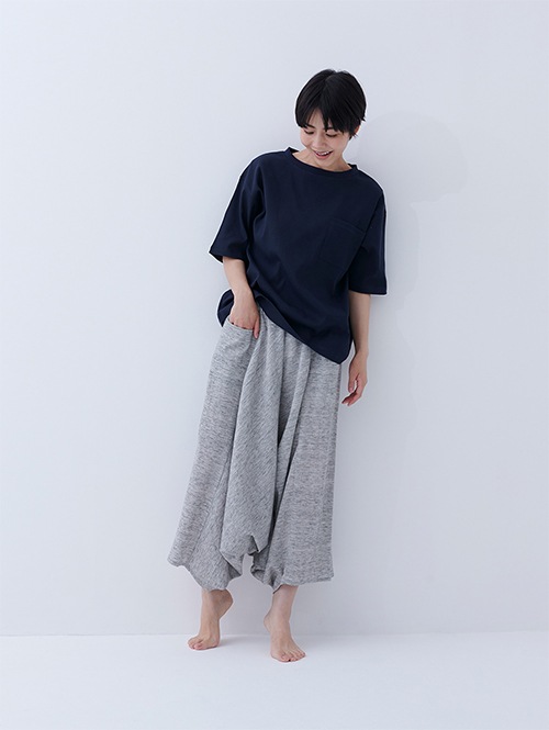 モモンガパンツ （粗引き/グレー杢）｜日本製 リラックスウェア 通販