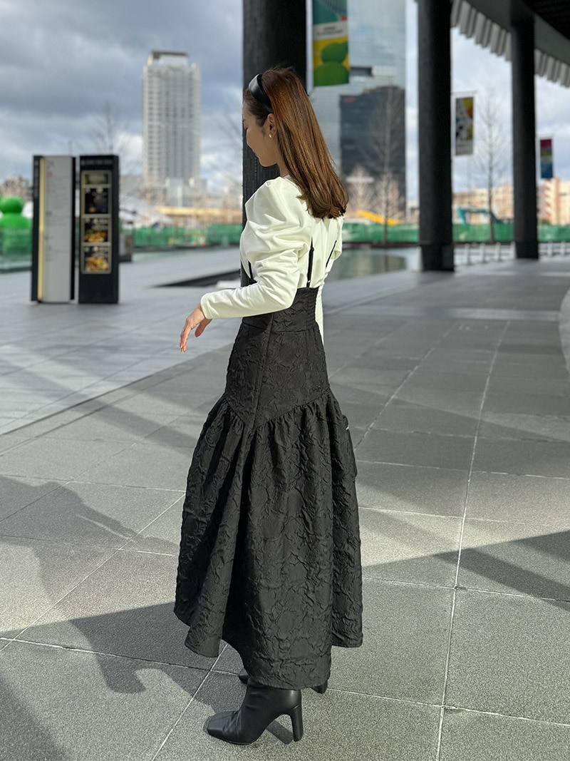 ハイウエストサロペットスカート｜designed with Akane