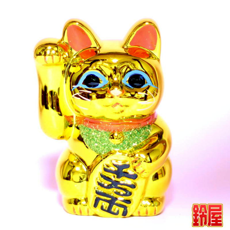 金色の右手上げ招き猫を販売｜常滑焼招き猫の通販サイト