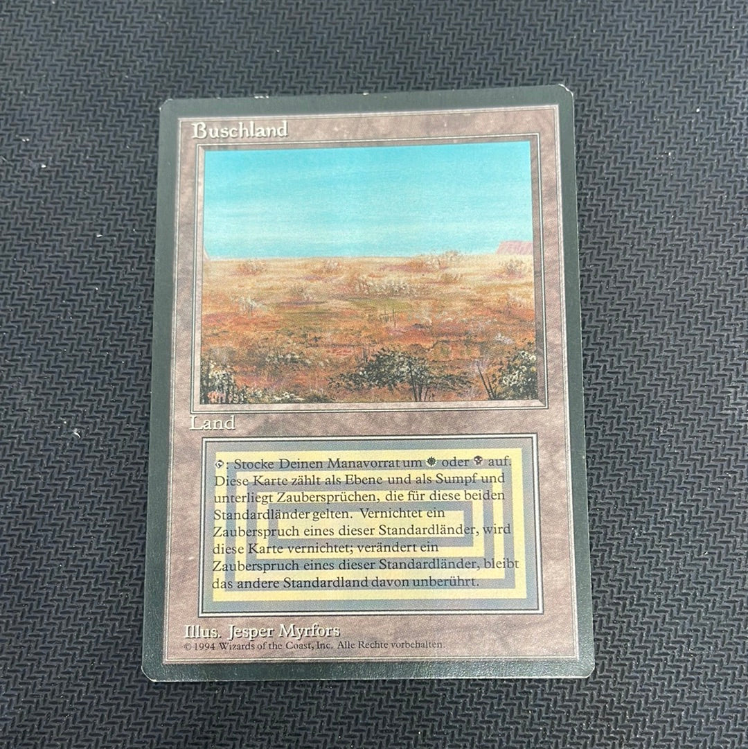 Scrubland - Revised GERMAN Black Bordered – Making Mythic
