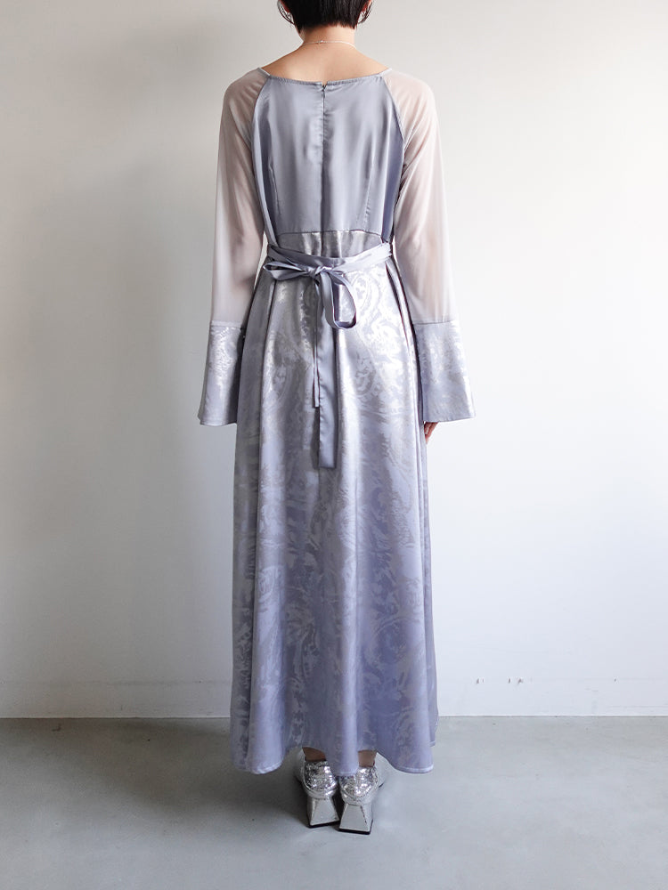 Foil Stamped Satin Dress – MARTE