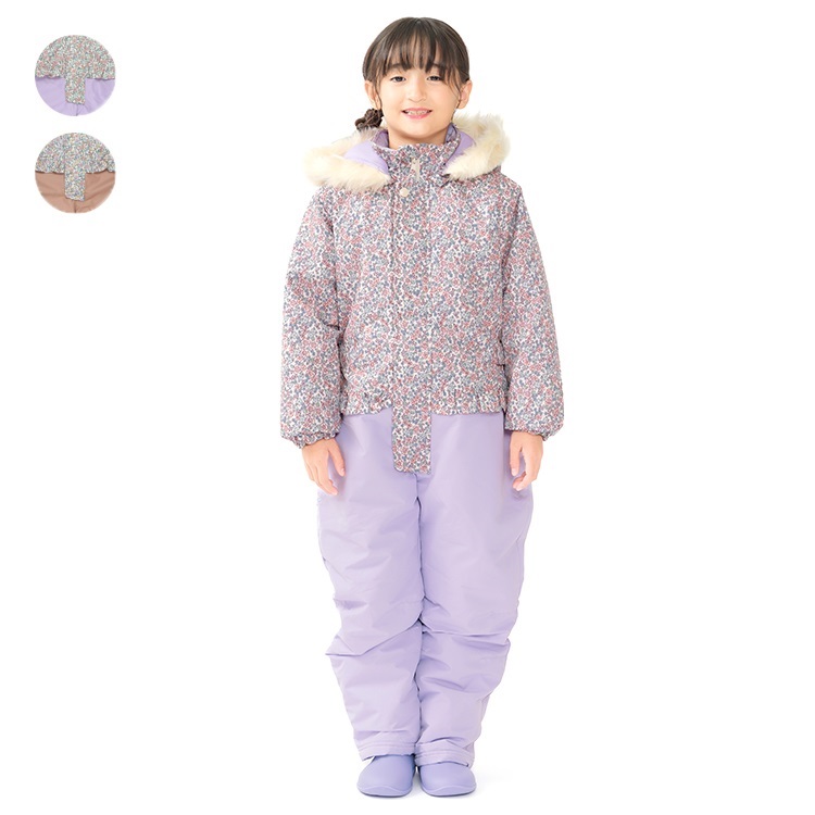 会員ランク別セール対象】小花柄切替スノーコンビ スノー｜子供服