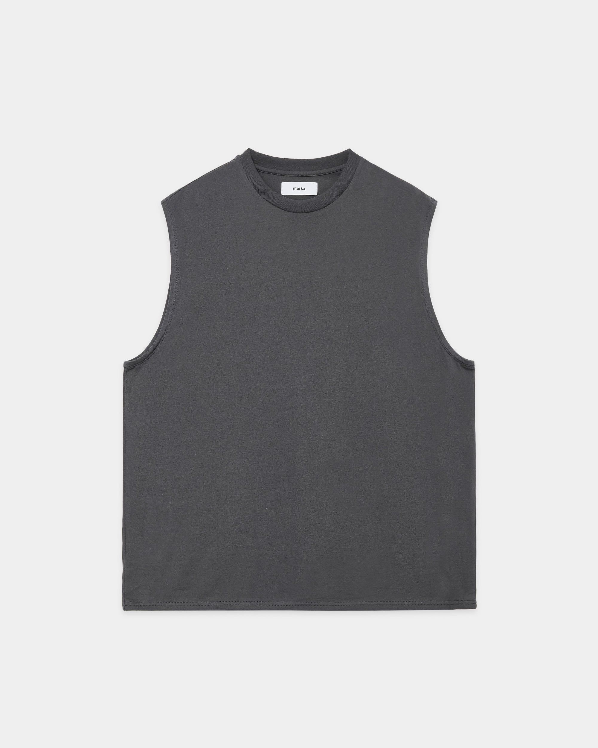 オーガニックコットン26G天竺 / スリーブレスTEE, M Gray – MARKAWARE