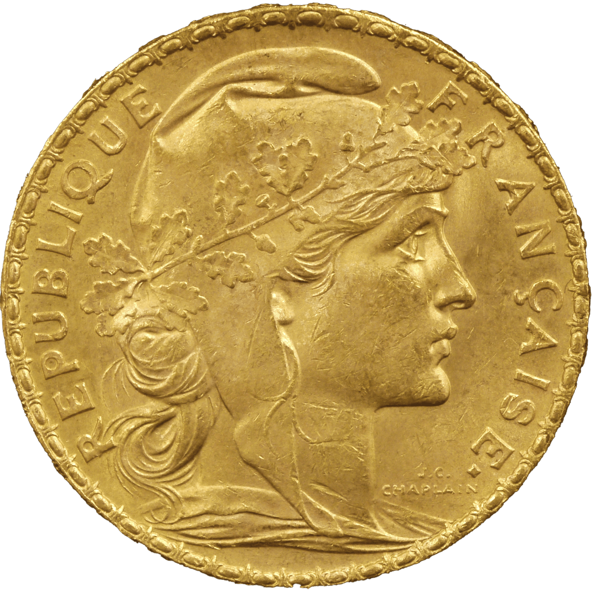 フランス 20フラン金貨 1906年 マリアンヌ女神｜NJ BUYER'S MARKETPLACE