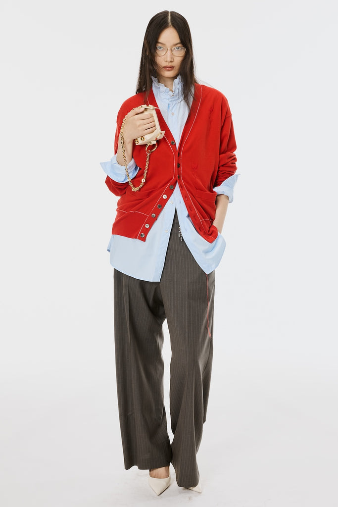 Red Angel Wide Trousers - Stone Gray - MASU– MASU Official Online