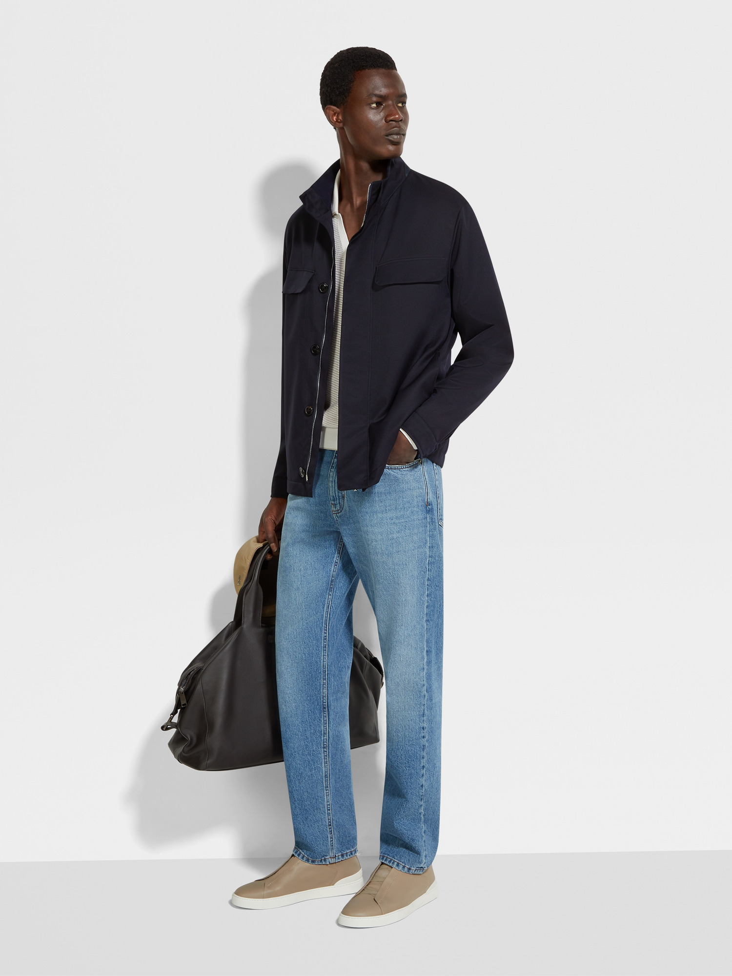 Motorin 125cc Microfiber Field Jacket | ZEGNA | Saudi Arabia