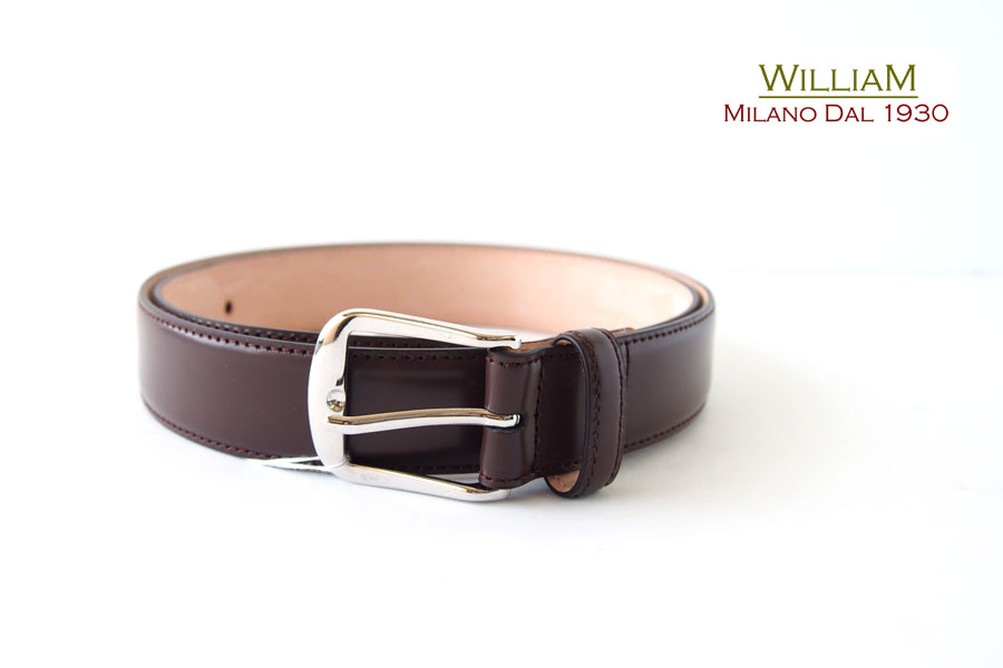 ウイリアム｜WILLIAM Milano Dal 1930｜レザーベルト｜90｜ブラウン