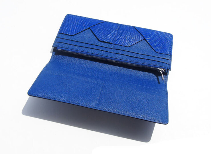 ジャンルソー｜JEAN ROUSSEAU｜リザード長財布｜ブルー - 鳩目堂 本店