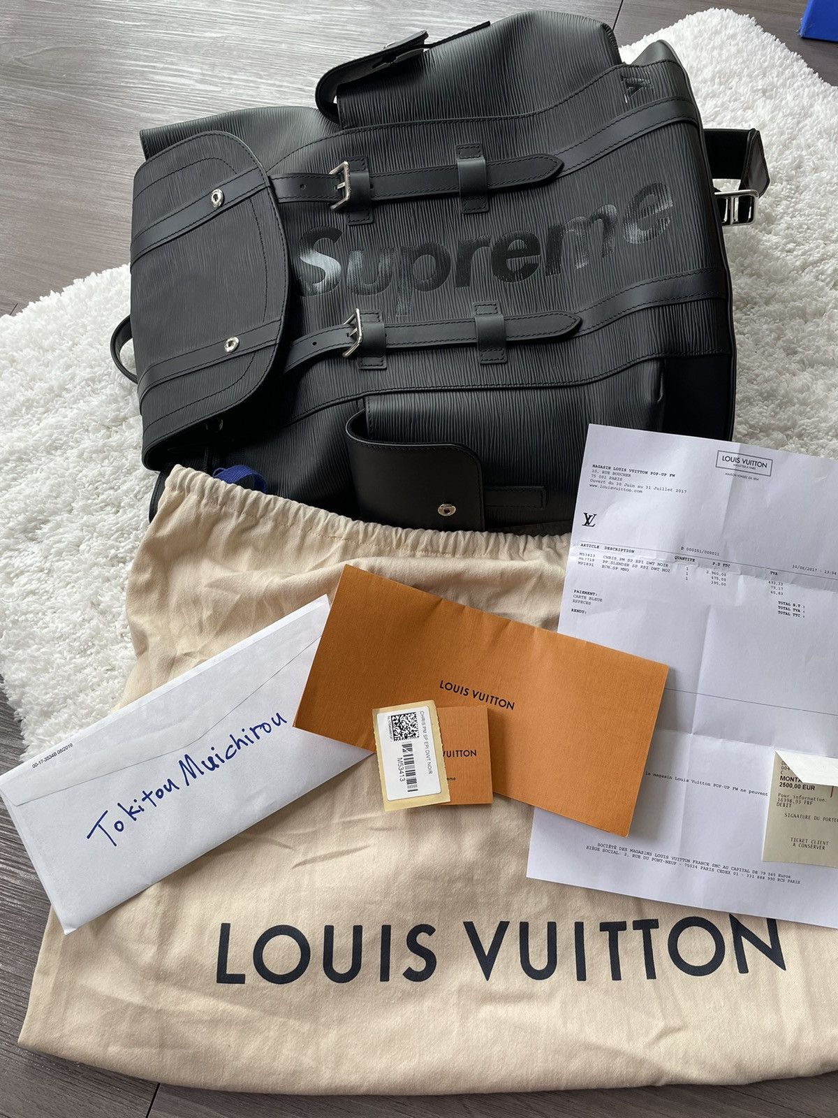 Louis Vuitton × Supreme Supreme Louis Vuitton black backpack | Grailed
