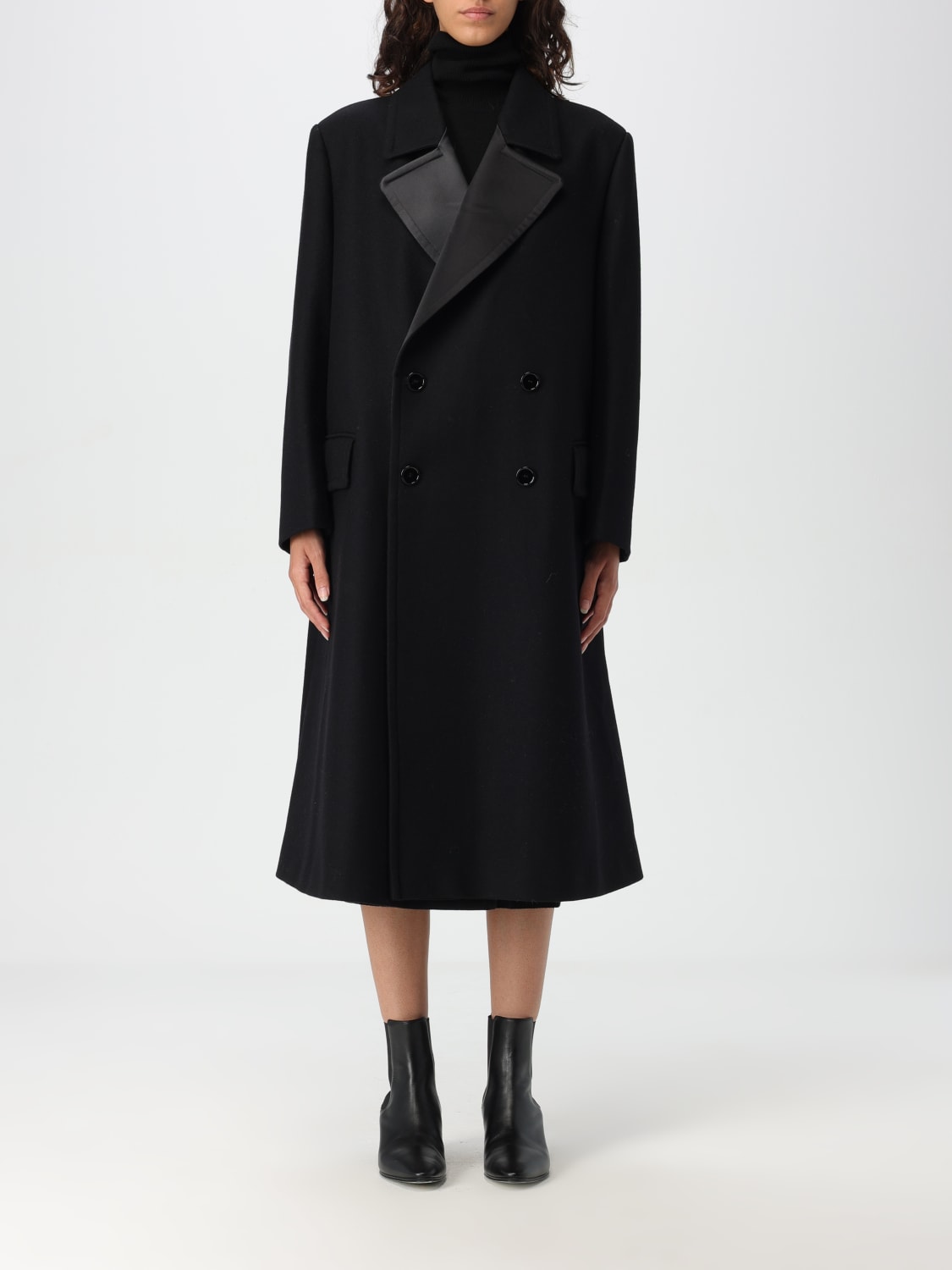 Mm6 Maison Margiela コート レディース - ブラック | S52AA0173S52207