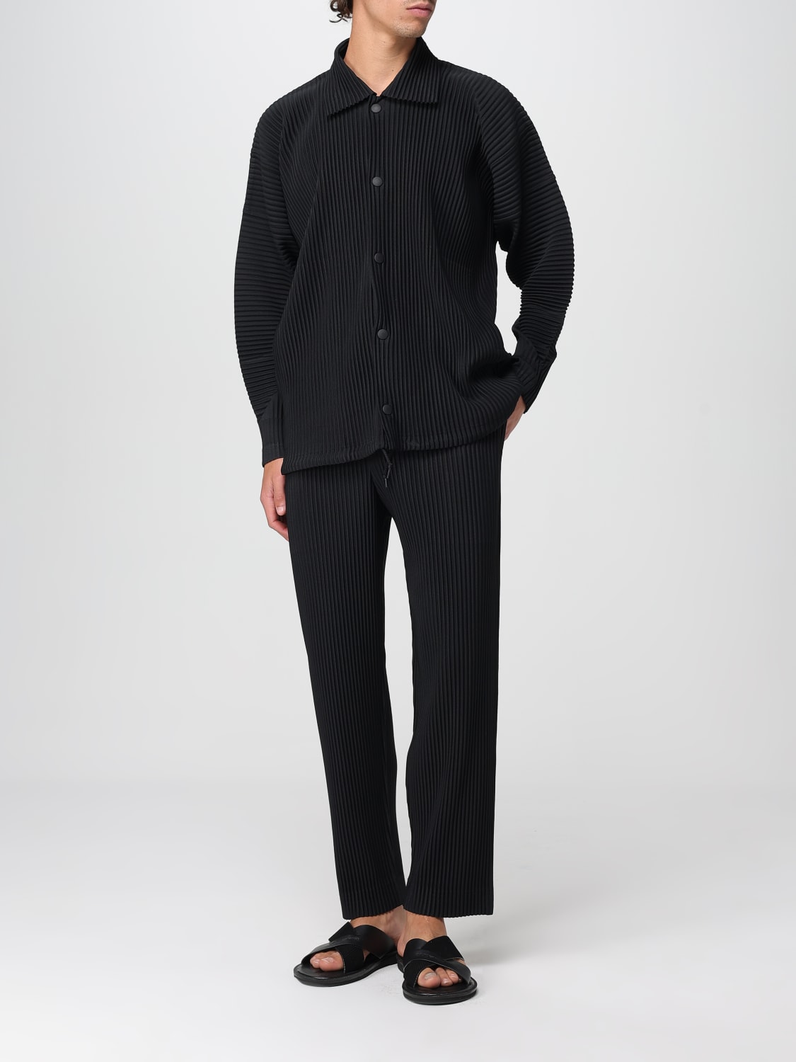 Homme Plisse' Issey Miyake men's shirt - Black | HP56JC111