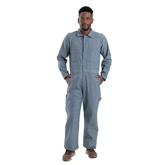 Berne Men's Fisher-Stripe Cotton Unlined Coveralls at Tractor