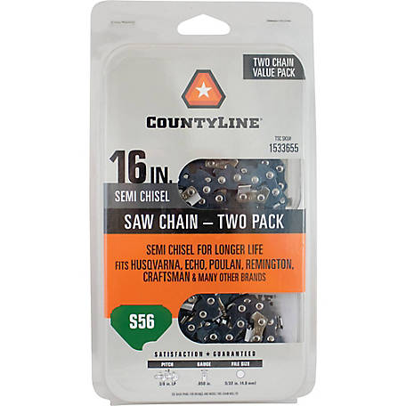 CountyLine 14 in. Semi-Chisel Chainsaw Chains, 3/8 in. Pitch