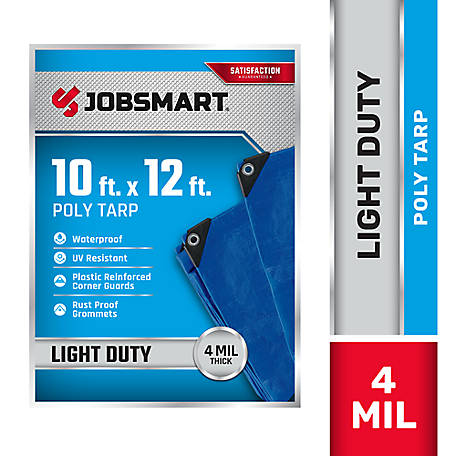 JobSmart 12 ft. x 16 ft. Light-Duty Poly Tarp, Blue at Tractor