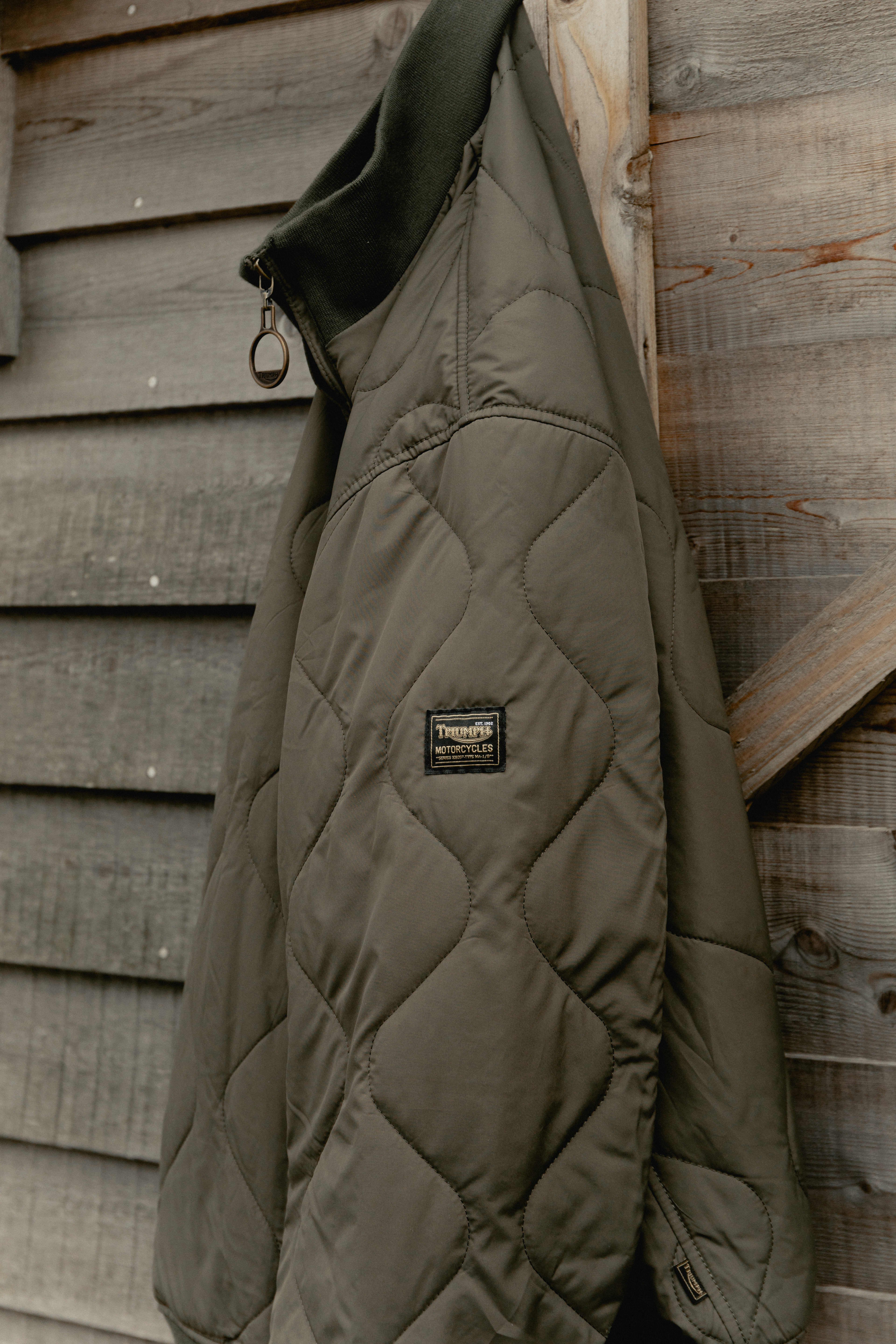 Crown M-65 Bomber Jacket in Olive Green | Triumph Heritage
