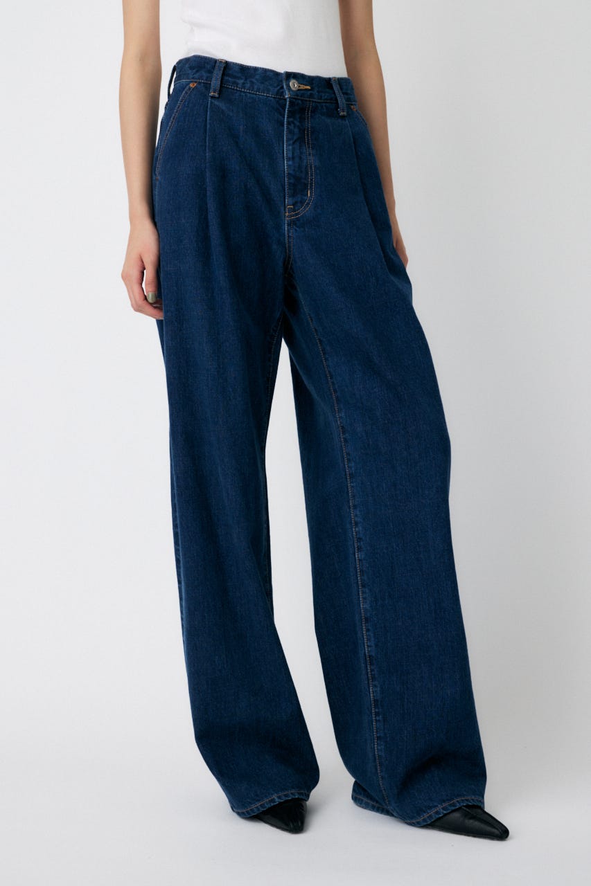 MOUSSY | TUCK WIDE ストレートデニム (ワイド ) |SHEL'TTER WEBSTORE