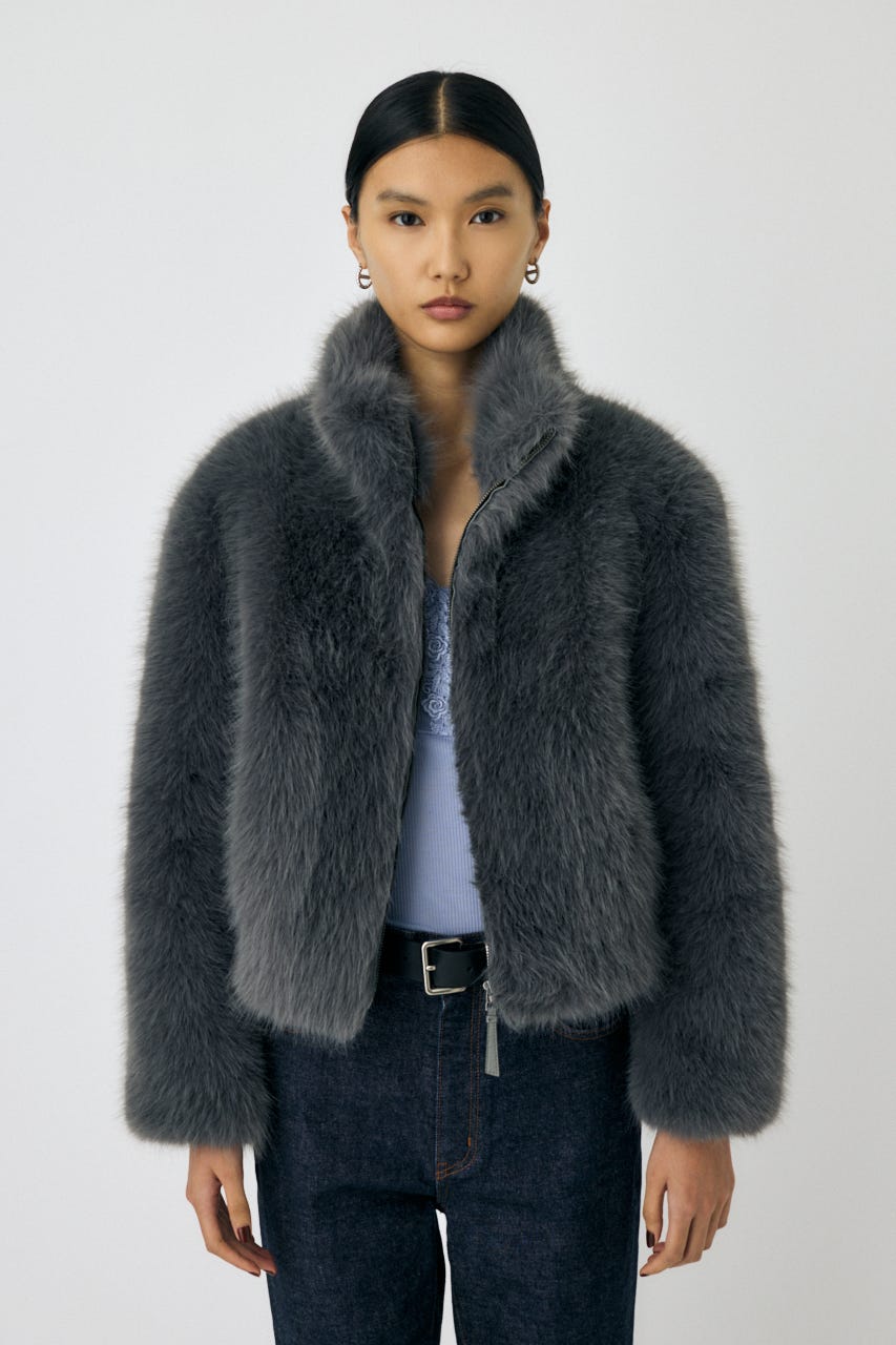 MOUSSY | 【otonaMUSE掲載】F/FUR STAND COLLAR ジャケット (ブルゾン