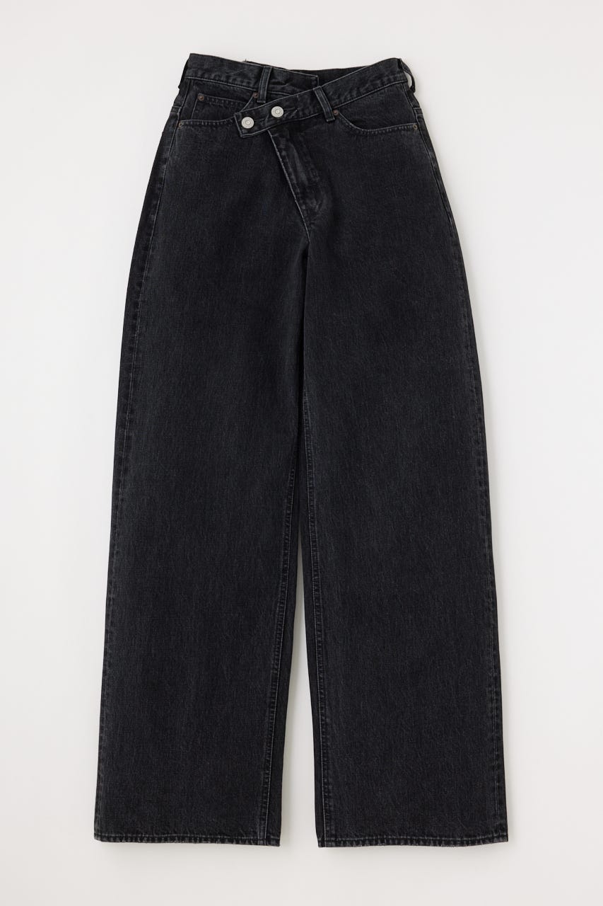 MOUSSY | CROSS WAIST WIDE ストレートSサイズ (ワイド ) |SHEL'TTER