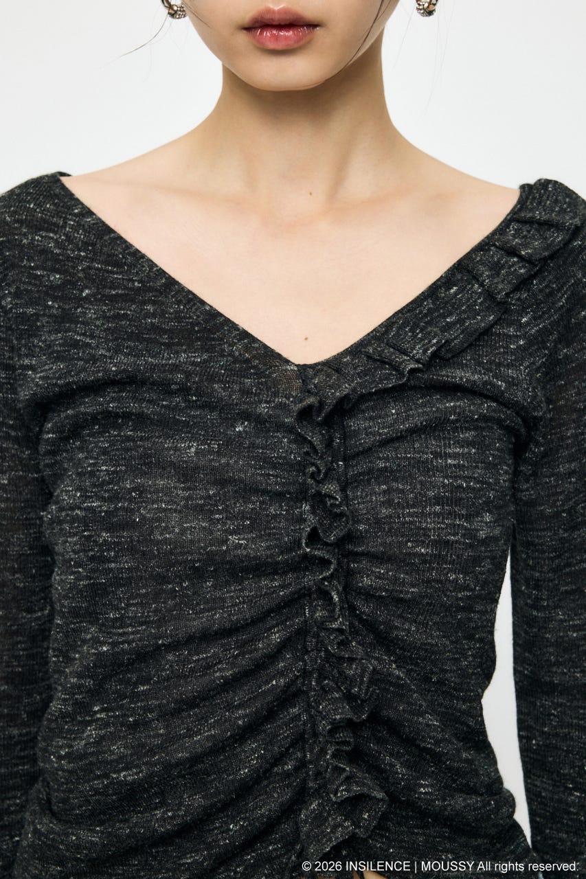 MOUSSY | INSILENCE GATHER KNIT トップス (ニット ) |SHEL'TTER WEBSTORE