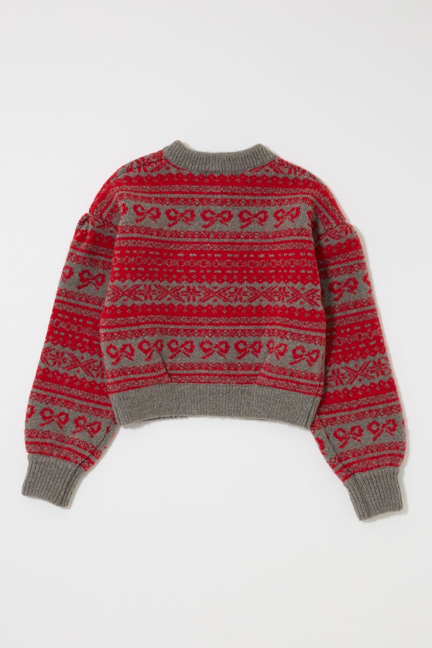 MOUSSY | RIBBON FAIR ISLE KNIT カーディガン (ニット ) |SHEL'TTER