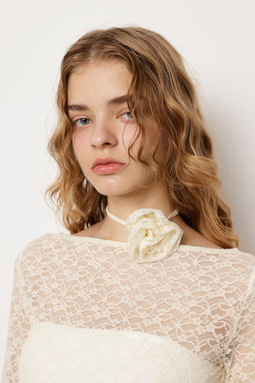 SLY | MICHIXSLY FLOWER LACE トップス (Tシャツ・カットソー(長袖