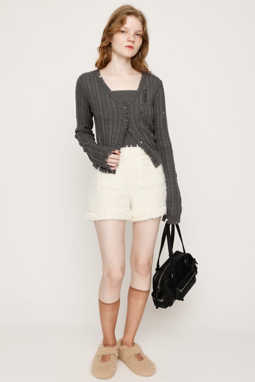 SLY | FLUFFY TWEED ショートパンツ (ショートパンツ ) |SHEL'TTER