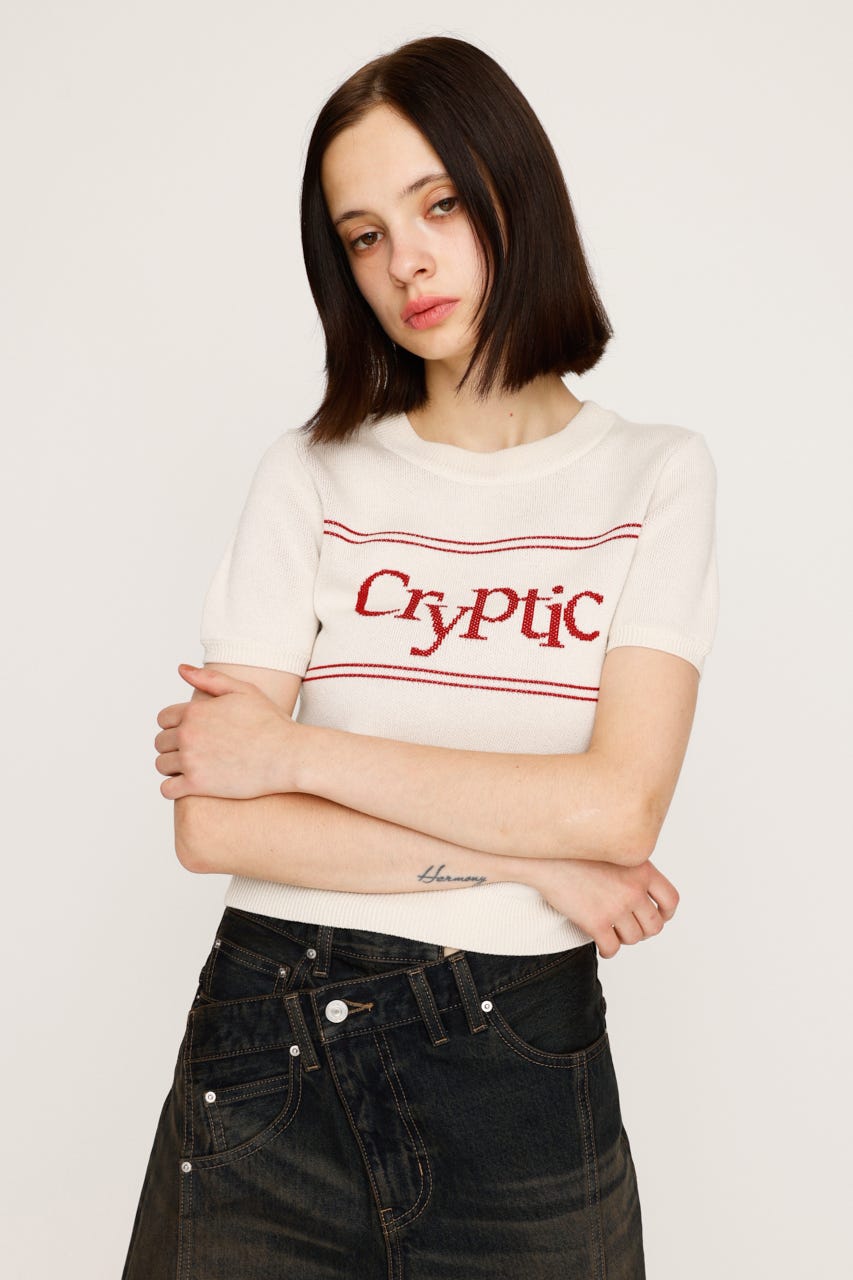 SLY | LOGO JQ SHORT SLEEVE トップス (ニット ) |SHEL'TTER WEBSTORE