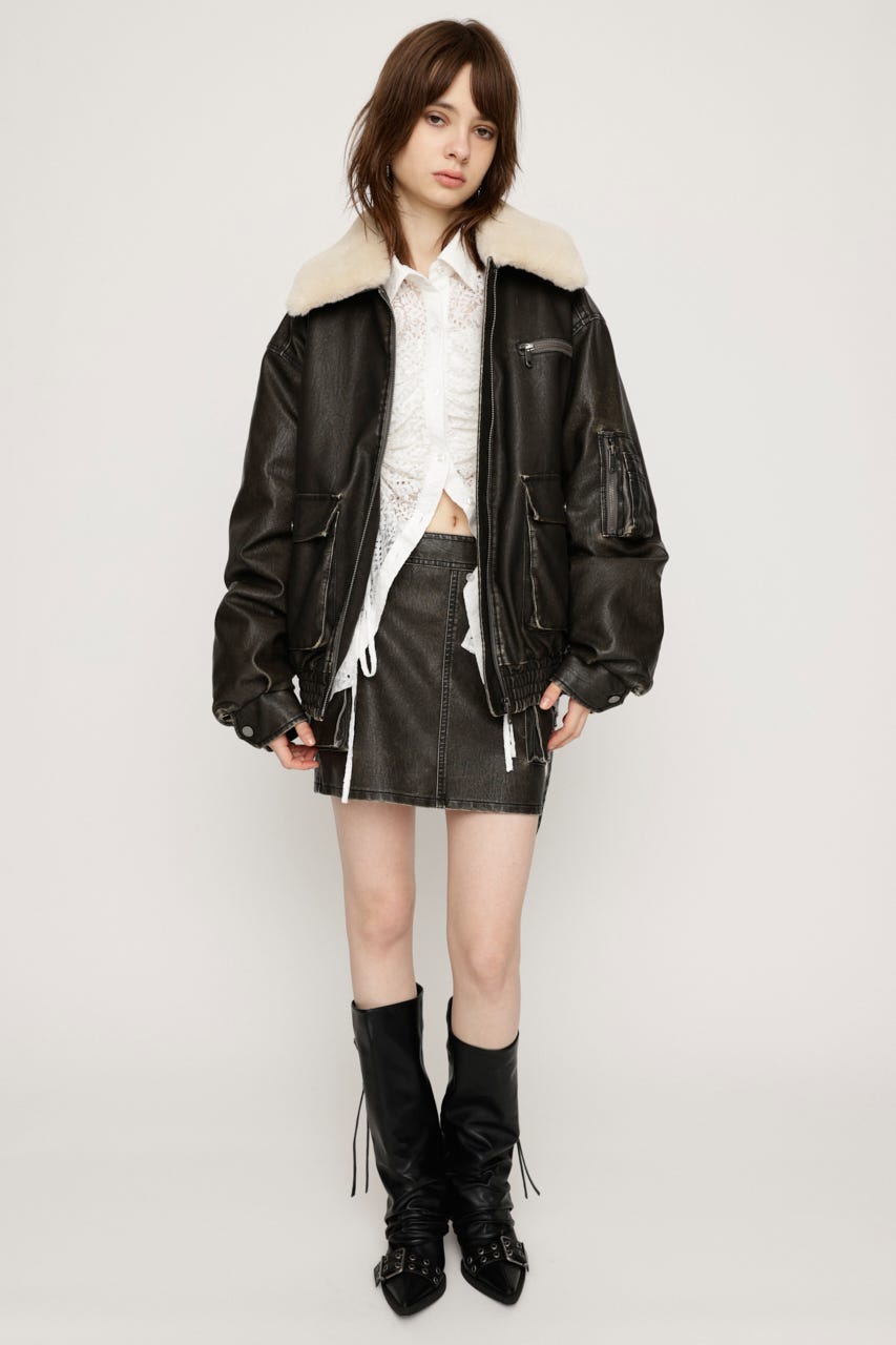 SLY | 【LIMITED ITEM】VINTAGE F／LEATHER S／ブルゾン (ブルゾン