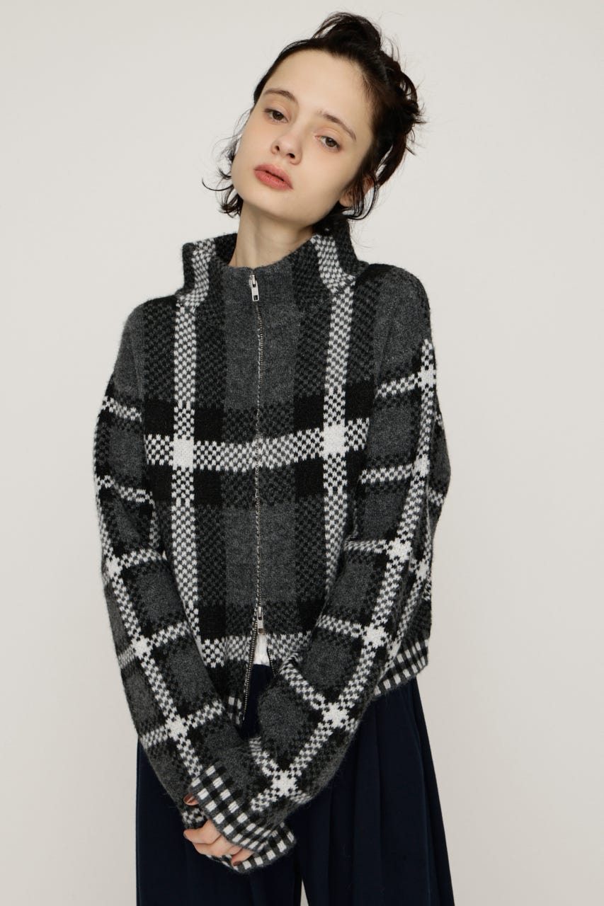 SLY | JQ KNIT FRONT ZIP カーディガン (カーディガン ) |SHEL'TTER