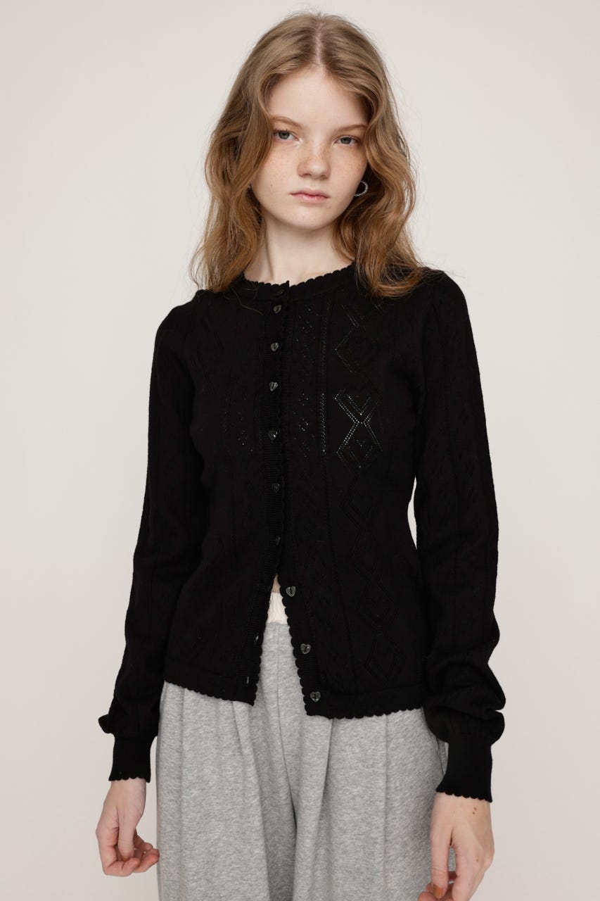 SLY | HEART CROCHET KNIT トップス (ニット ) |SHEL'TTER WEBSTORE