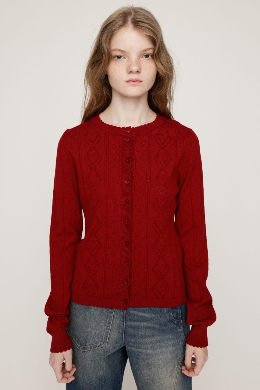SLY | HEART CROCHET KNIT トップス (ニット ) |SHEL'TTER WEBSTORE