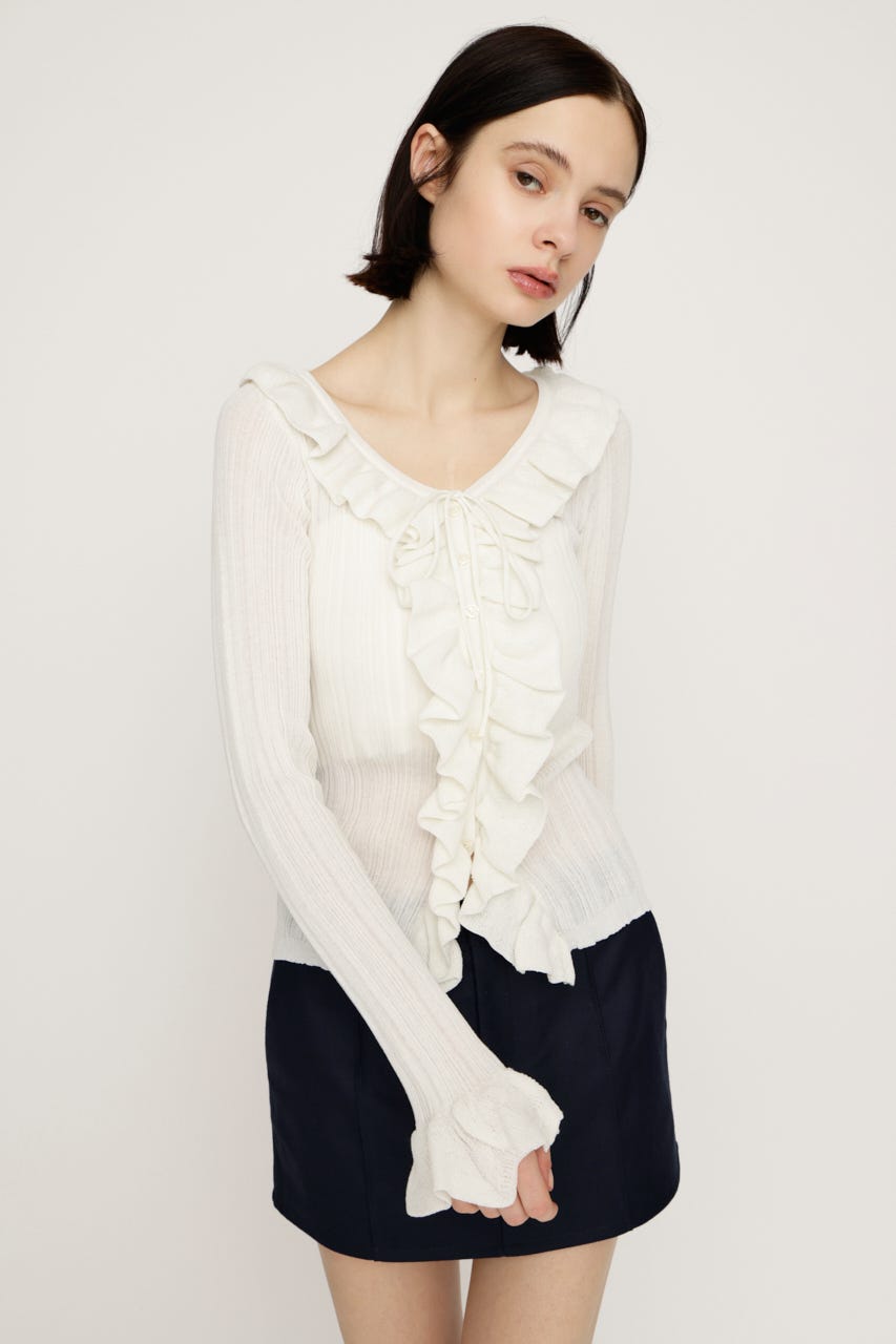 SLY | FRONT FRILL KNIT トップス (ニット ) |SHEL'TTER WEBSTORE
