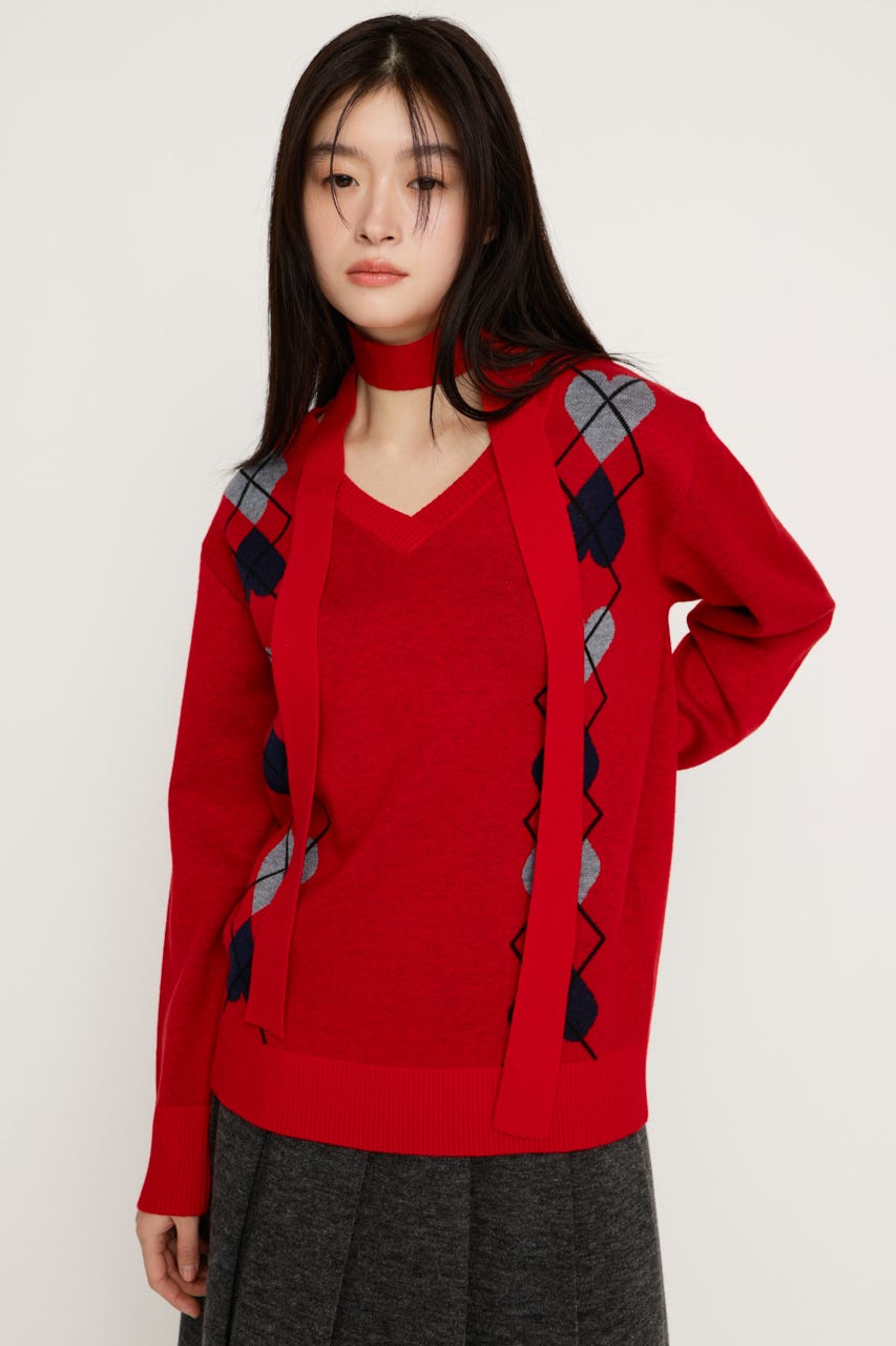 SLY | ARGYLE JQ トップス (ニット ) |SHEL'TTER WEBSTORE