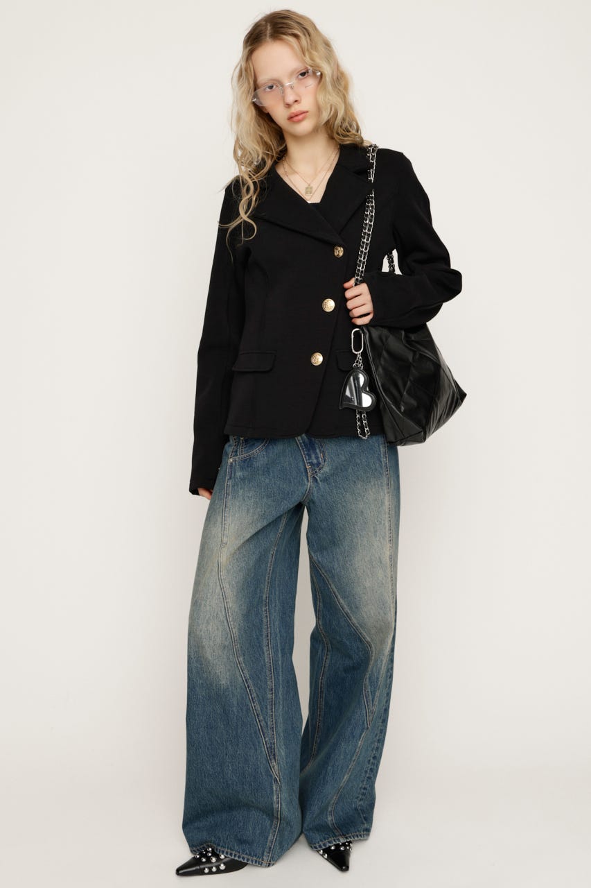 SLY | KNITTING MANNISH TAILORED ジャケット (ジャケット ) |SHEL