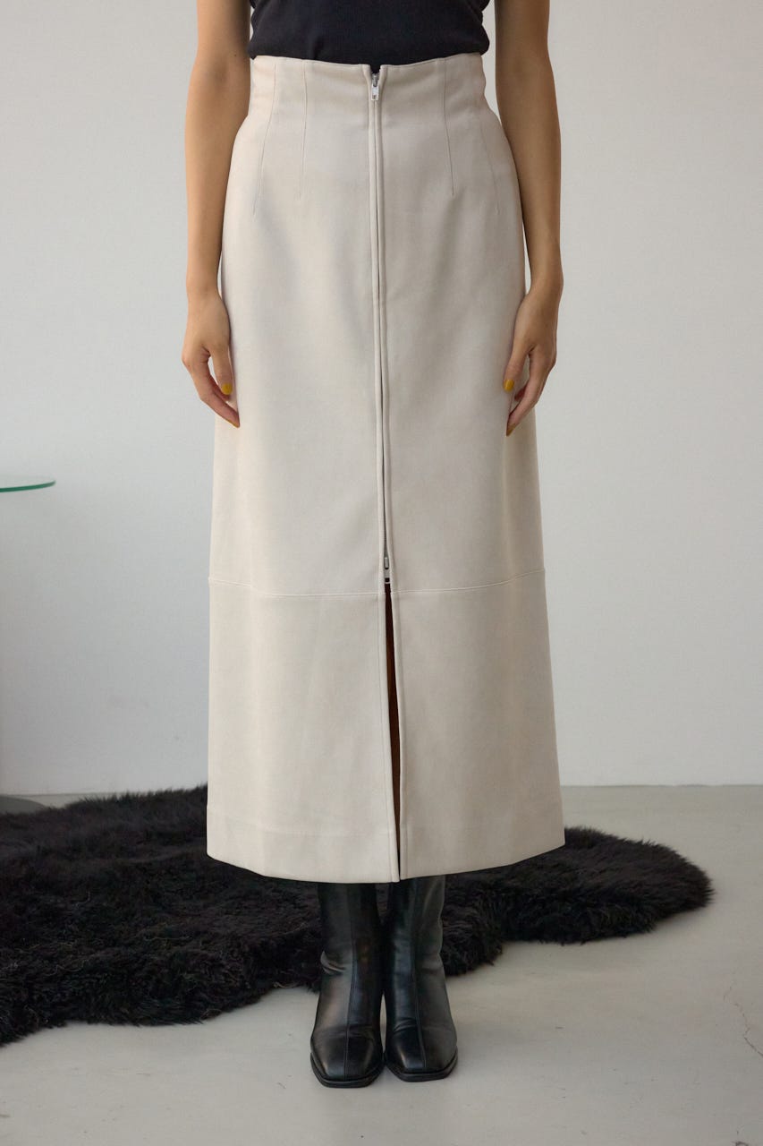 AZUL BY MOUSSY | フェイクレザー/スエードジップタイトスカート