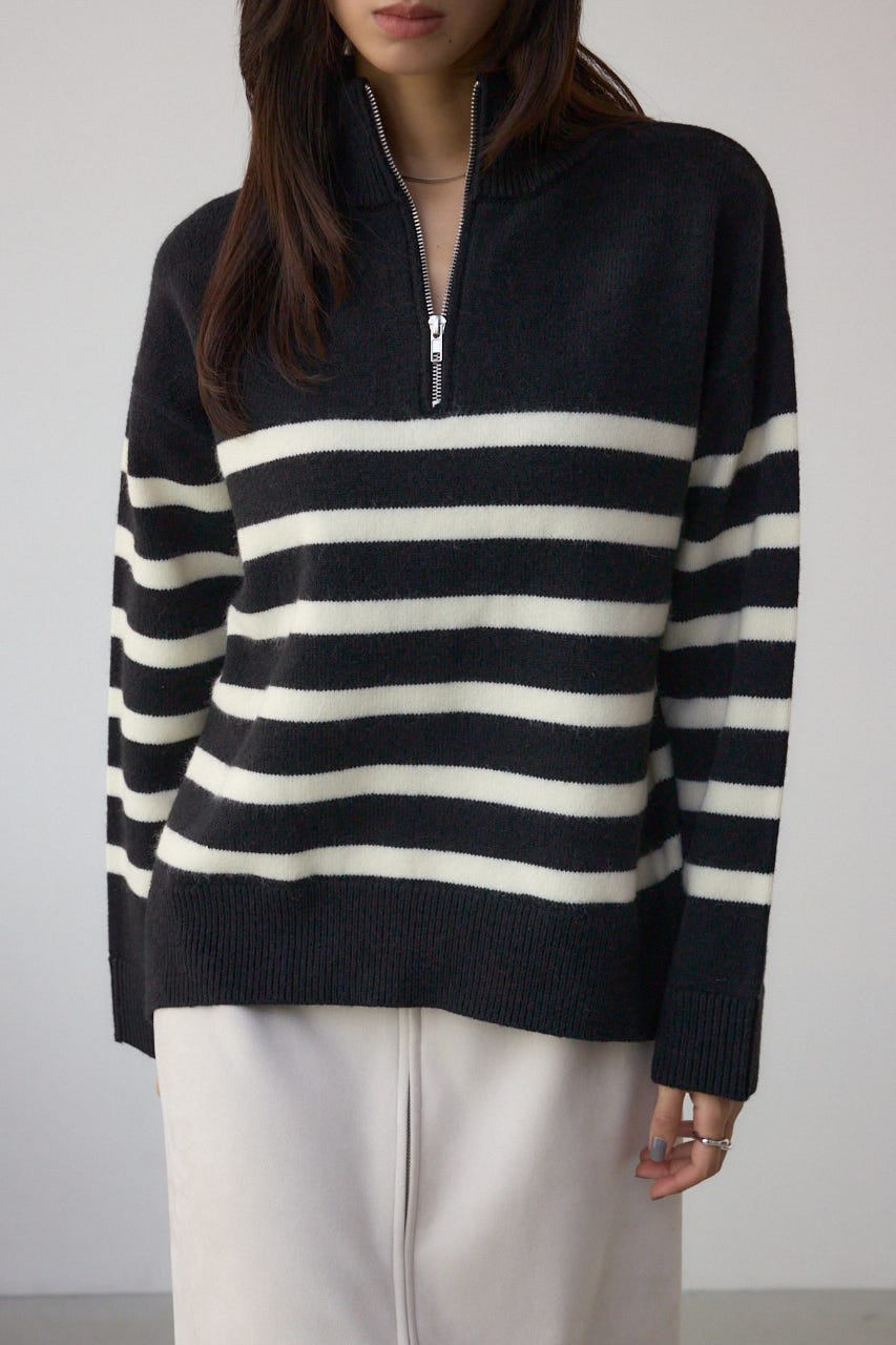 AZUL BY MOUSSY | アソートカラーハーフジップニットトップス (ニット